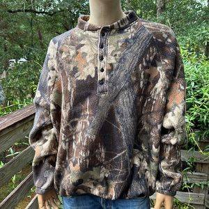 Men’s Cabela’s Camouflage Hunting Heavy Lined Pullover Shirt 2XL reg